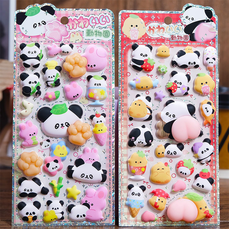 Laptop Editing Accessories - Sevimli Panda Civciv 3D Kabarık Şeftali