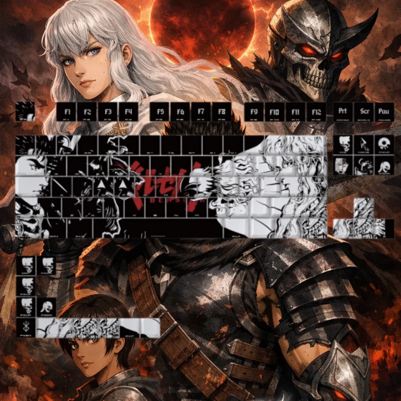 BERSERK Tema Anime Klavye Tuş  - Laptop Accessories For Gift incelemesi ve fiyatı